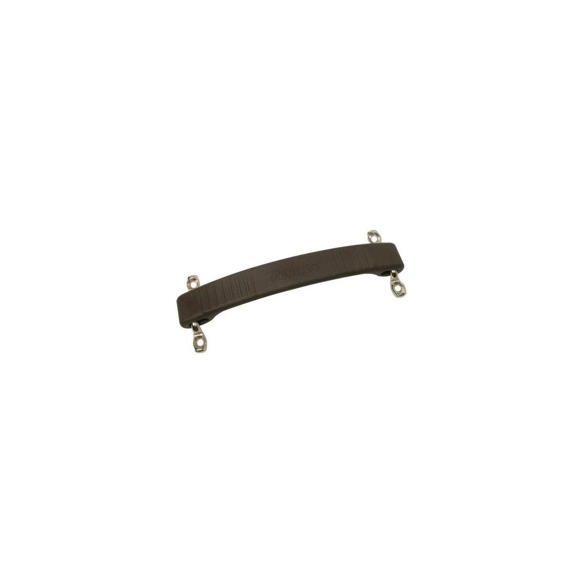 Brown guitar amplifier handle with metal mounting hardware