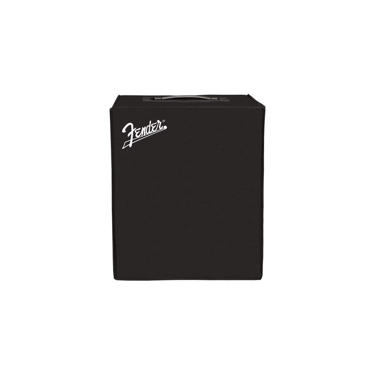 Black Fender amplifier cover with white logo and handle