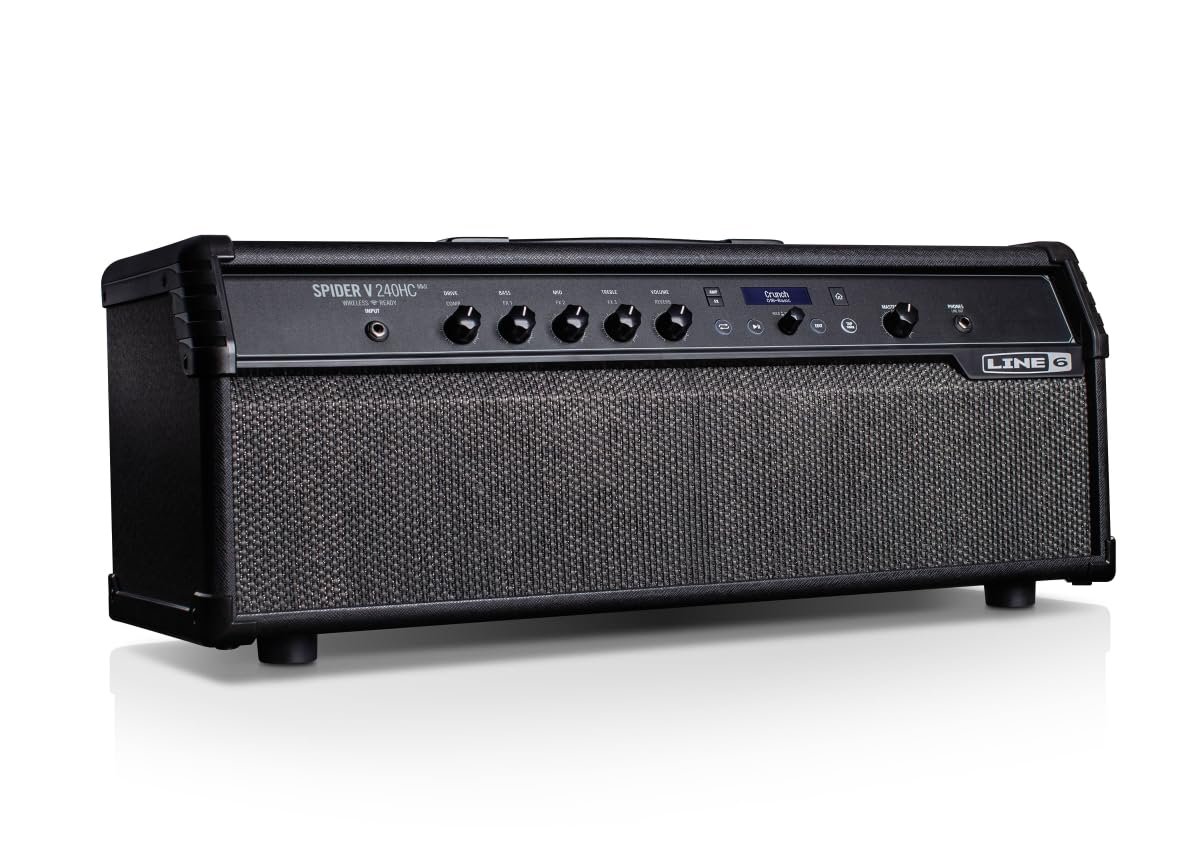 Black Line 6 Spider V 240HC guitar amplifier with control knobs and display
