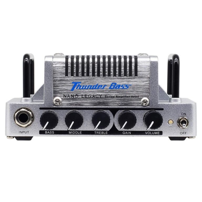 Silver Thunder Bass Nano Legacy amplifier head with knobs and controls