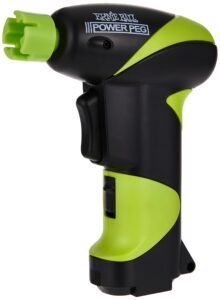 Black and green Ernie Ball Power Peg guitar peg winder tool