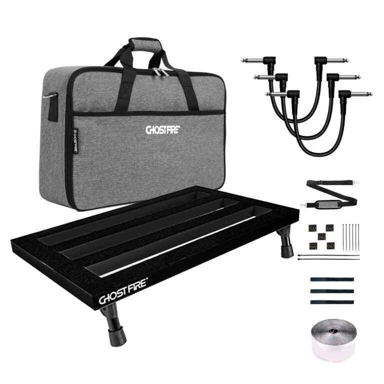 Ghostfire guitar pedalboard kit with bag, cables, and accessories