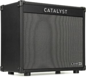 Black Line 6 Catalyst guitar amplifier with a gray speaker grill