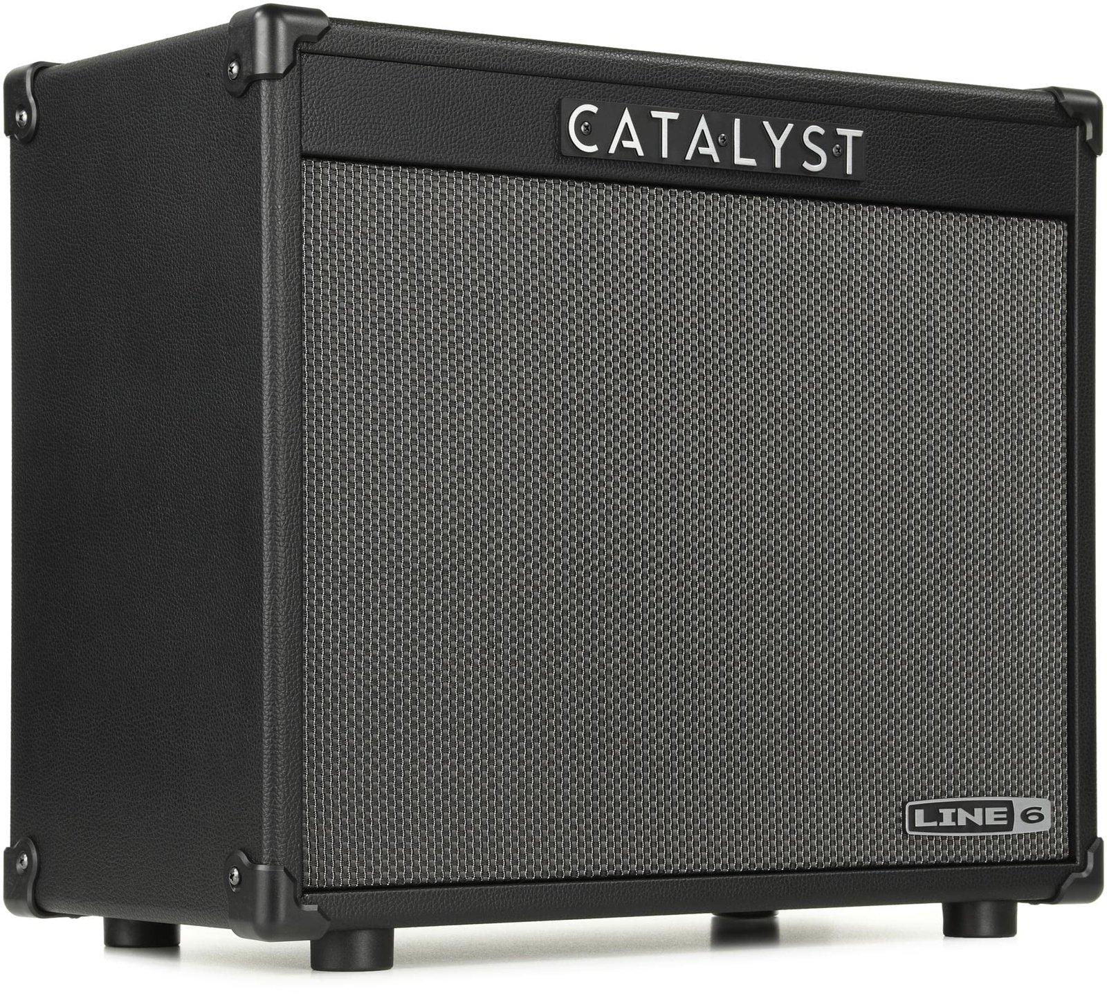 Black Line 6 Catalyst guitar amplifier with a gray speaker grill